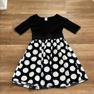 Xhilaration Black and White Polka Dot Kids Dress